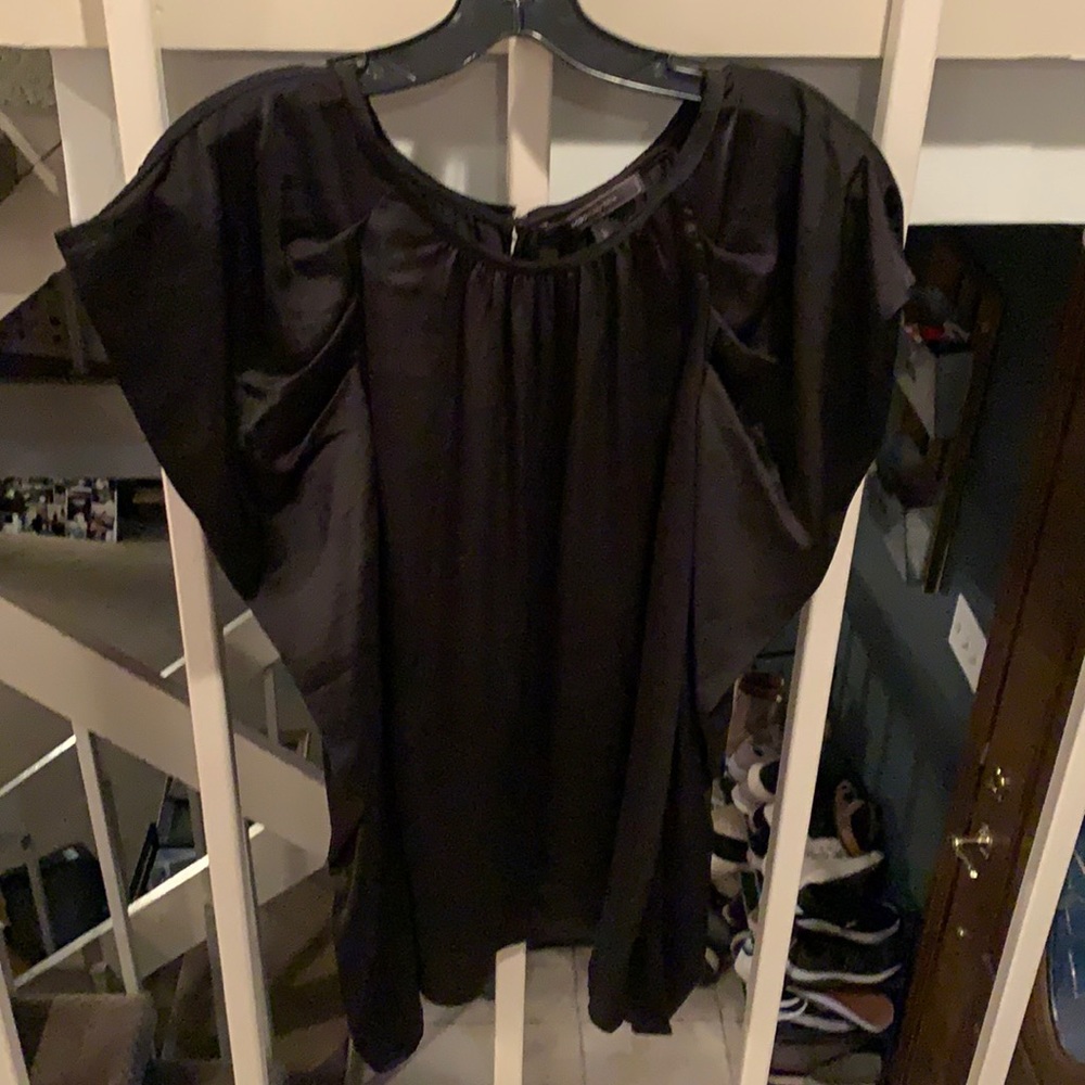 Black silk blouse